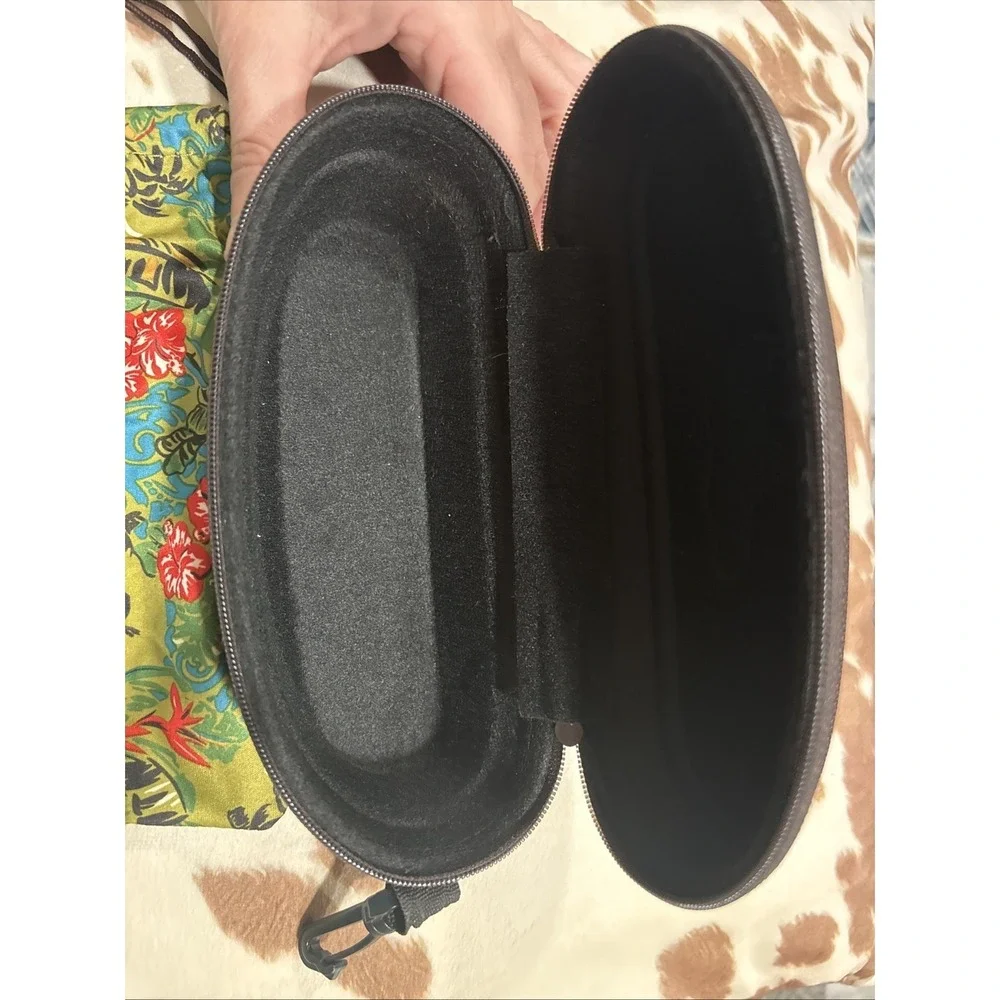 MAUI JIM Zippered Hard Brown Sport SUNGLASSES CASE+POUCH